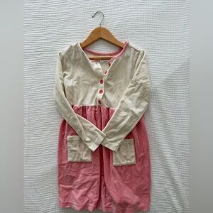 Hanna Andersson Pink and Cream Winter Dress